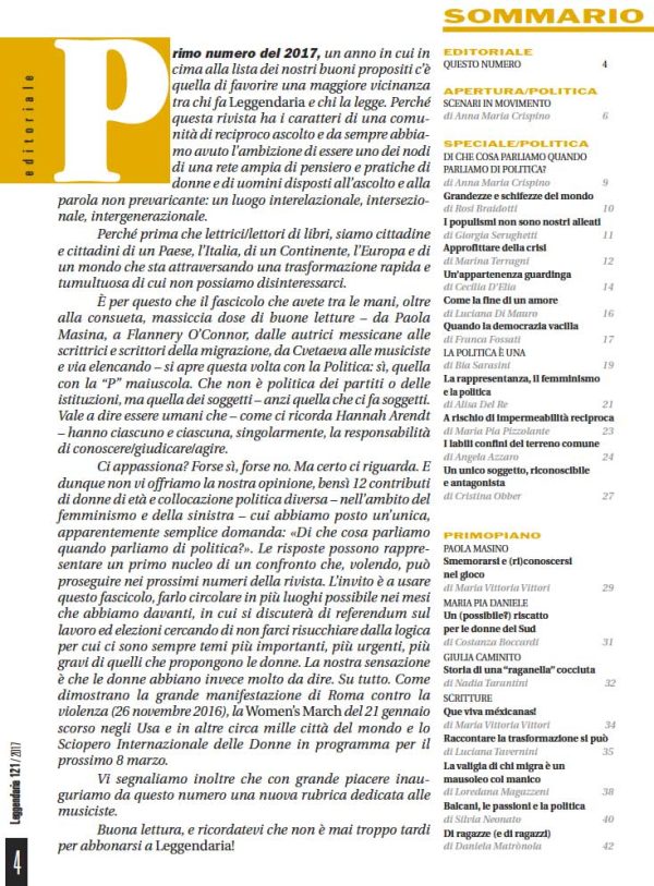 Leggendaria 121 - Di che cosa parliamo quando parliamo di politica?