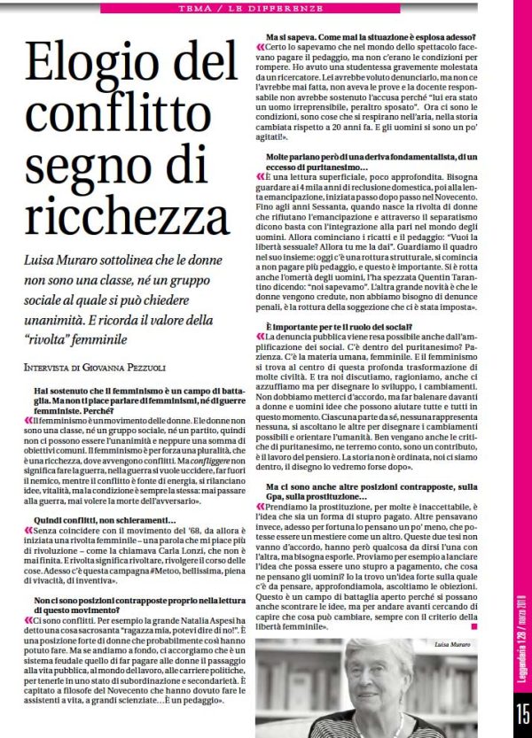 Leggendaria 128 - Giovanna Pezzuoli intervista Luisa Muraro