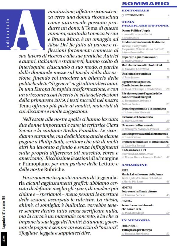 Leggendaria 131 - Praticare l'utopia