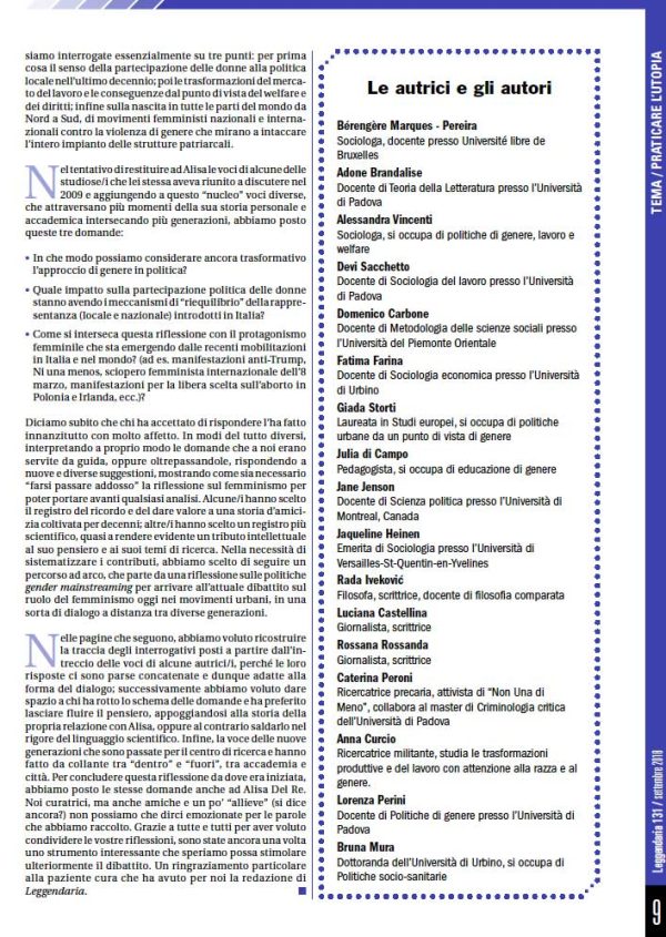 Leggendaria 131 - Donne Politica Utopia