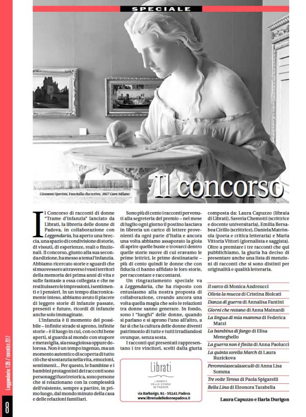 Leggendaria 126 | Concorso per scrittrici con Librati