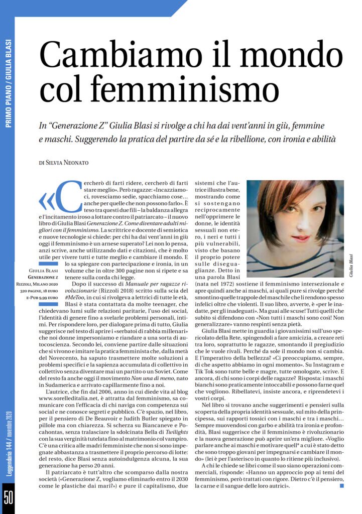 Leggendaria 144 - Silvia Neonato su Giulia Blasi