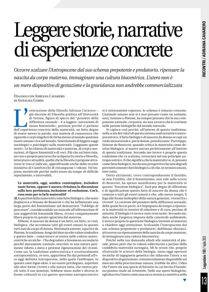 Leggendaria 160 - Annalisa Comes e Adriana Cavarero